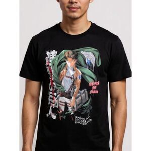 Funimation Attack On Titan Season 3 Graphic Men’s Black T-Shirt Size M #95
